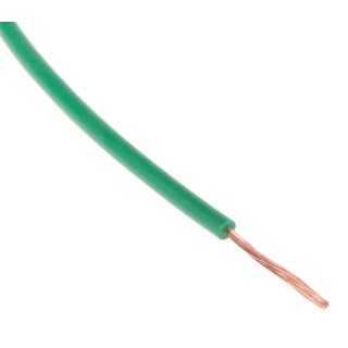 Staubli FlexiVolt Series Green Equipment Wire 26 AWG 39x0.07mm Copper Conductor PVC Sheath 500V 70°C 100m 285-7757