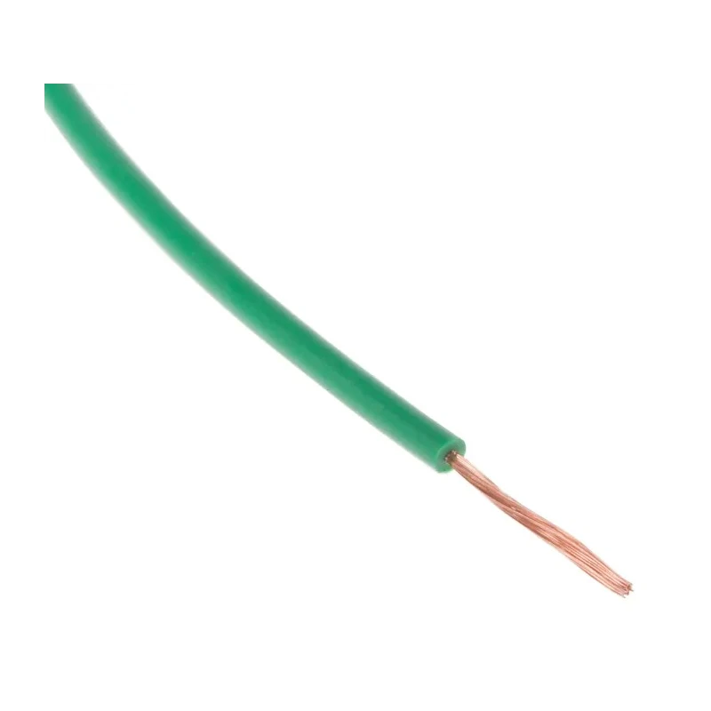 Staubli FlexiVolt Series Green Equipment Wire 26 AWG 39x0.07mm Copper Conductor PVC Sheath 500V 70°C 100m 285-7757