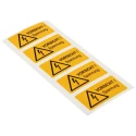 Idento Yellow Polyvinyl Chloride Safety Label VORSICHT! Spannung ESSW41052