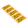 Idento Yellow Polyvinyl Chloride Safety Label VORSICHT! Spannung ESSW41052
