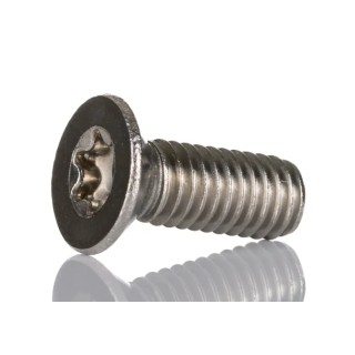 RS PRO Countersunk Hexalobular Recess Stainless Steel Machine Screw M6 x 16mm 262-5819