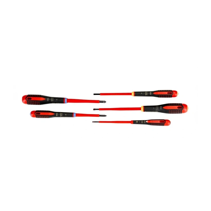 Bahco Insulated Pozidriv and Slotted Screwdriver Set 5-Piece BE-9882S