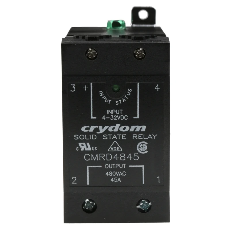 Crydom Solid State Relay, 45 A Load, 530 V Load, 32 V Control, DIN Rail Mount CMRD4845