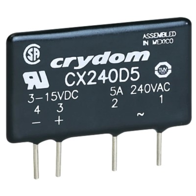 Crydom CX Series Solid State Relay, 5 A Load Current, PCB Mount, 280 V AC Load Voltage, 32V Control CXE240D5