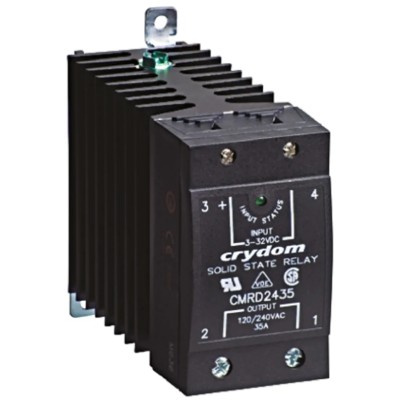 Crydom Solid State Relay, 45 A Load Current, 280 V Load Voltage, DIN Rail Mount, 32V Control CMRD2445