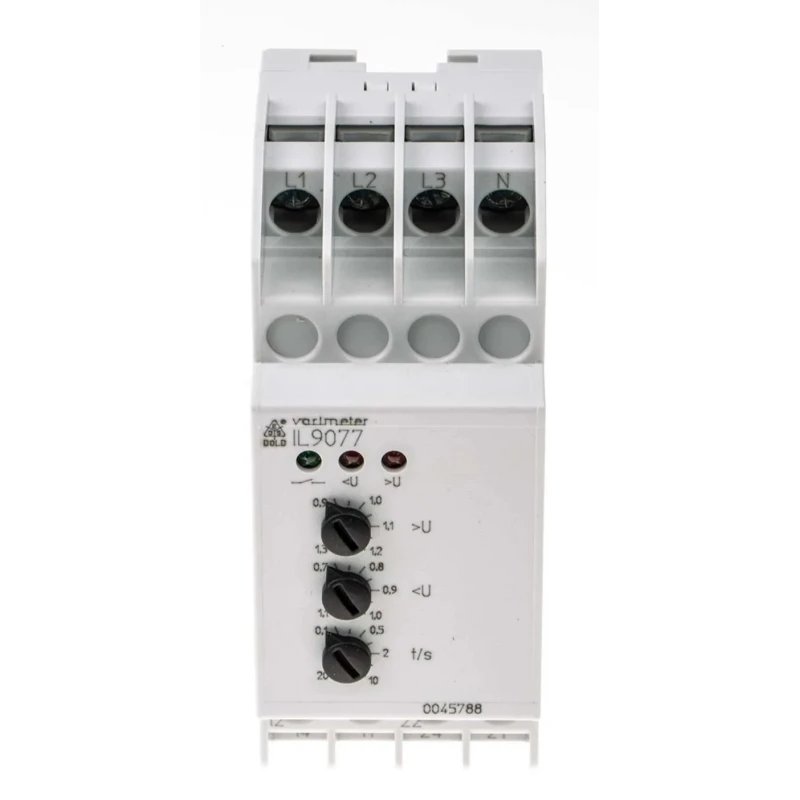 Dold Monitoring Relay 3 Phase DPDT DIN Rail Mount 230V AC 400V AC IL9077.12 3/NAC 400/230V 0.1-20S