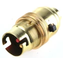 S Lilley & Son GLS Lamp Holder Brass B22 Base Screw Mount Snap-Fit 61mm x 32mm 3413E