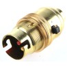 S Lilley & Son GLS Lamp Holder Brass B22 Base Screw Mount Snap-Fit 61mm x 32mm 3413E