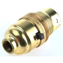 S Lilley & Son GLS Lamp Holder Brass B22 Base Screw Mount Snap-Fit 61mm x 32mm 3413E