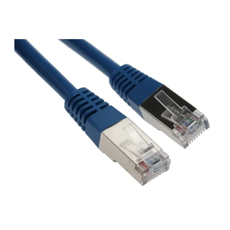 Decelect Cat5 Shielded Terminated Ethernet Cable Blue PVC Jacket 2m CR503B2CBL