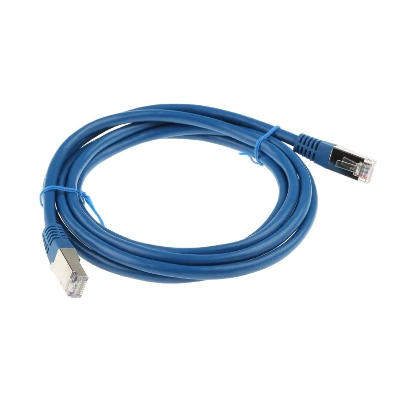 Decelect Cat5 Shielded Terminated Ethernet Cable Blue PVC Jacket 2m CR503B2CBL