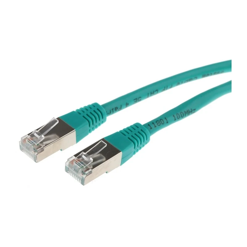 Decelect Cat5 Shielded Ethernet Cable, Green PVC Jacket, 3 m Length CR503B3CVT