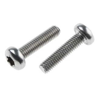 RS PRO Hexalobular Recess Pan Stainless Steel Machine Screw 25 mm M6 262-6042