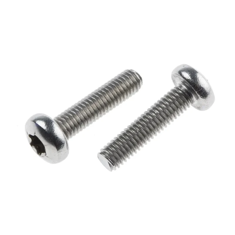 RS PRO Hexalobular Recess Pan Stainless Steel Machine Screw 25 mm M6 262-6042