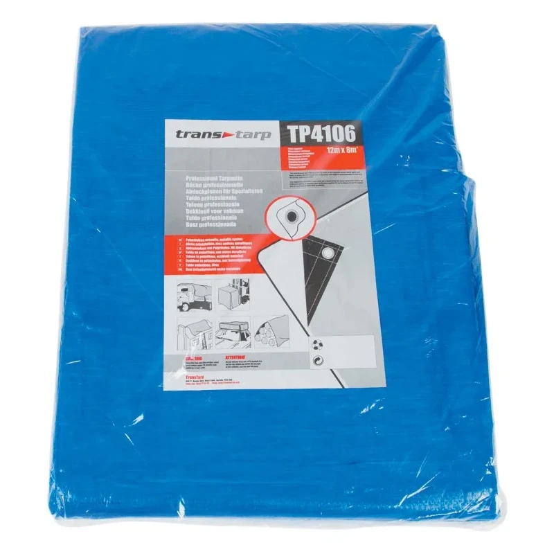 RS PRO Blue Polyethylene Tarpaulin 12 m x 8 m Waterproof Durable with Metal Eyelets 262-6171