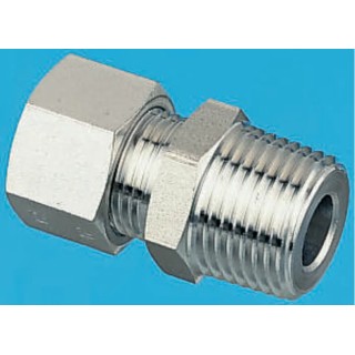 Legris Stainless Steel Pipe Fitting Straight Hexagon Coupler Male BSP 1/2 in 1805 16 21