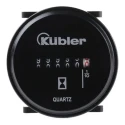Kubler HR 76.2 Round 6-Digit Hour Meter Counter, Non-Resettable, Tab Connection, 230VAC 0.135.200.302