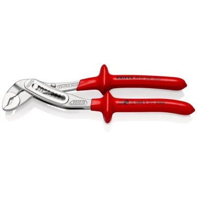 Knipex Alligator® 1-Piece Water Pump Plier 250mm Overall Length, Insulated Handle, VDE/1000V Approved, Chrome 88 07 250
