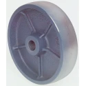 LAG Blue Cast Iron Trolley Wheel 130mm Diameter 40mm Width Plain Bore 15mm 50mm Bore Length 700kg Load Capacity 1011