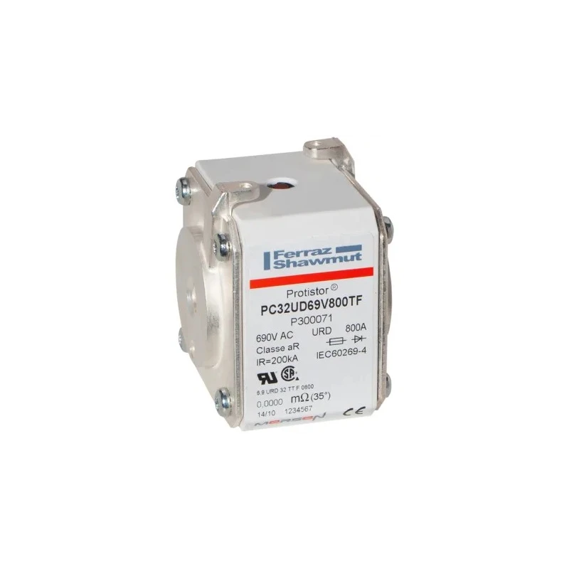 Mersen 800A Size 32 FF Square Body Fuse 700V P300071 / PC32UD69V800TF