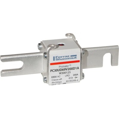 Mersen German Standard Fuse 200A, 700V, Size 30, 77 mm Fixing Centres W300123 / PC30UD69V200D1A