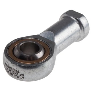 RS PRO M12 x 1.25 Female Steel Rod End 12mm Bore Metric 1900N Static Load 303-4034