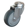Guitel Hervieu Swivel Castor, 70 kg Load Capacity, 100 mm Rubber Wheel, Pressed Steel Frame, Bright Zinc Plated 313802