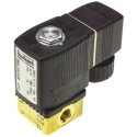 Burkert 2 Port NC Solenoid Valve, Brass Body, 24V DC, 3.18 mm Ports, 10 bar, Series 6013 134240