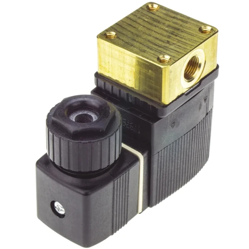 Burkert 2 Port NC Solenoid Valve, Brass Body, 24V DC, 3.18 mm Ports, 10 bar, Series 6013 134240