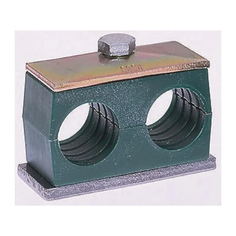 Parker Polypropylene Tube Clamp with Steel Weld Plate Zinc Plated Top Plate M6 x 30 mm Screws RBP1-218