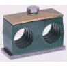 Parker Polypropylene Tube Clamp with Steel Weld Plate Zinc Plated Top Plate M6 x 30 mm Screws RBP1-218