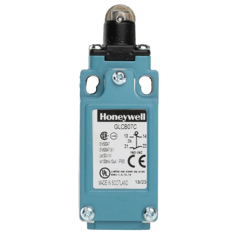 Honeywell Technologies GLC Series Roller Plunger Limit Switch, SPDT, IP66, Die Cast Zinc Epoxy Coated Housing, 240V GLCB07C