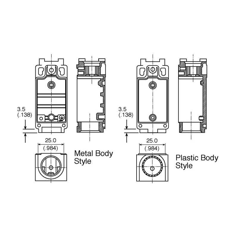 Honeywell Technologies GLC Series Roller Plunger Limit Switch, SPDT, IP66, Die Cast Zinc Epoxy Coated Housing, 240V GLCB07C