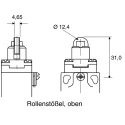 Honeywell Technologies GLC Series Roller Plunger Limit Switch, SPDT, IP66, Die Cast Zinc Epoxy Coated Housing, 240V GLCB07C