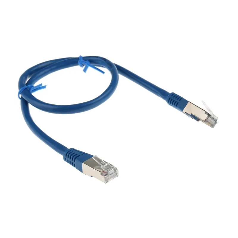 Decelect Cat5 Shielded PVC Jacketed Blue Ethernet Cable 0.5m CR503B05CBL