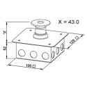 Craig & Derricott Stainless Steel Stay Put Control Station Switch SPDT, 9 Cutouts, Red Emergency Stop, IP65 EMSH/T/F/CO