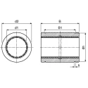 Igus Aluminium Split Bushing Bearing with 16 mm ID 26 mm OD 36 mm Length, Dynamic Load Rating 1440 N TJUM-01-16