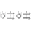 Igus Aluminium Split Bushing Bearing with 16 mm ID 26 mm OD 36 mm Length, Dynamic Load Rating 1440 N TJUM-01-16