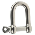 RS Pro Stainless-Steel D-Shackle Safe Working Load 0.75t Pin Diameter 16mm Jaw Width 31mm 312-3522