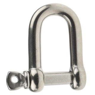 RS Pro Stainless-Steel D-Shackle Safe Working Load 0.75t Pin Diameter 16mm Jaw Width 31mm 312-3522