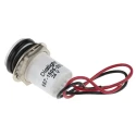 Dialight Red LED Panel Mount Indicator 557 Series 17.5 mm Mount Hole, Lead Wire Termination, 24V DC 557-1505-203F