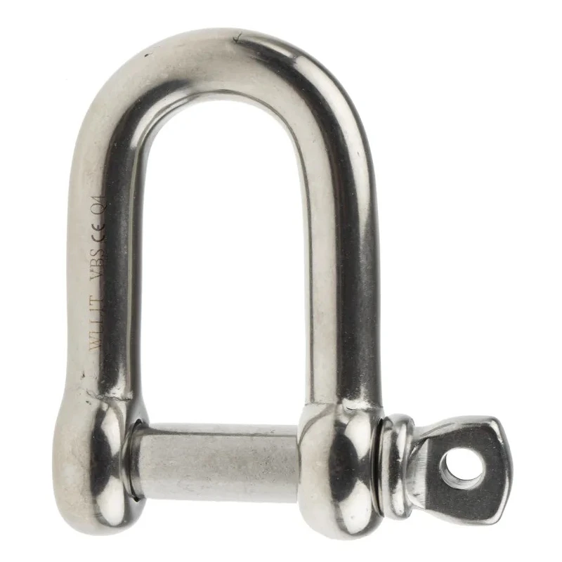 RS Pro Stainless-Steel D-Shackle Safe Working Load 0.75t Pin Diameter 16mm Jaw Width 31mm 312-3522