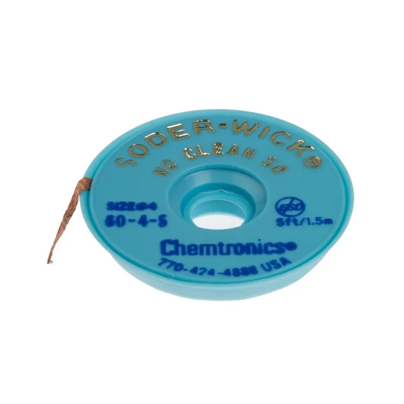 Chemtronics 1.5 m Lead Free No Clean De-Soldering Braid, Width 2.8mm 60-4-5
