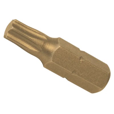 CK Screwdriver Bit, Chrome Vanadium Steel, 6.35 mm Hex Drive, T40 Size, 25 mm Overall Length T4557TIN 40