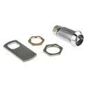 Euro-Locks a Lowe & Fletcher group Company Camlock 32.7 mm Panel-to-Tongue Depth 20.1 x 17.6 mm Panel Cutout Chrome F7B-02-2