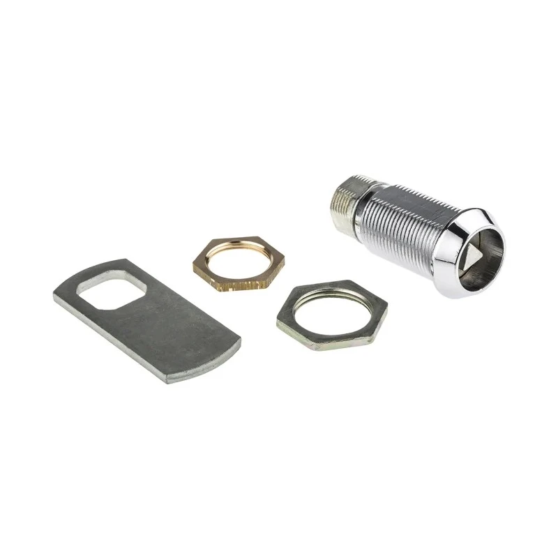 Euro-Locks a Lowe & Fletcher group Company Camlock 32.7 mm Panel-to-Tongue Depth 20.1 x 17.6 mm Panel Cutout Chrome F7B-02-2