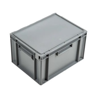 Schoeller Allibert 20L Grey High-Density Polyethylene Plastic Storage Box 246 mm x 300 mm x 400 mm R21C20.P5