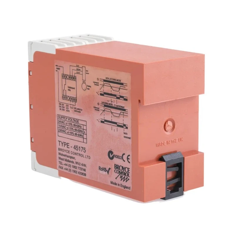 Broyce Control Monitoring Relay, DIN Rail Mount, 45175 110VAC