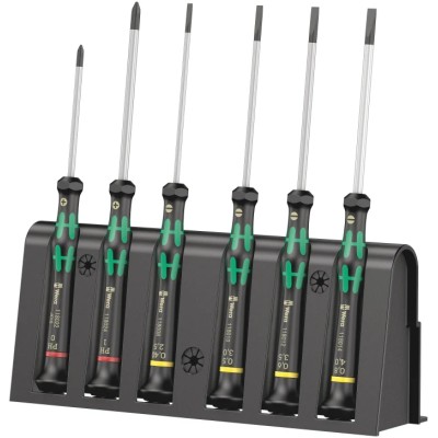 Wera Phillips, Slotted Precision Screwdriver Set, 6 Pieces, JCIS 0 Standard, Model 05118152001