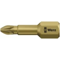 Wera Screwdriver Bit, 6.35 mm Hex Drive, Pozidriv PZ1 Tip, Chrome Plated Stainless Steel 05056910001